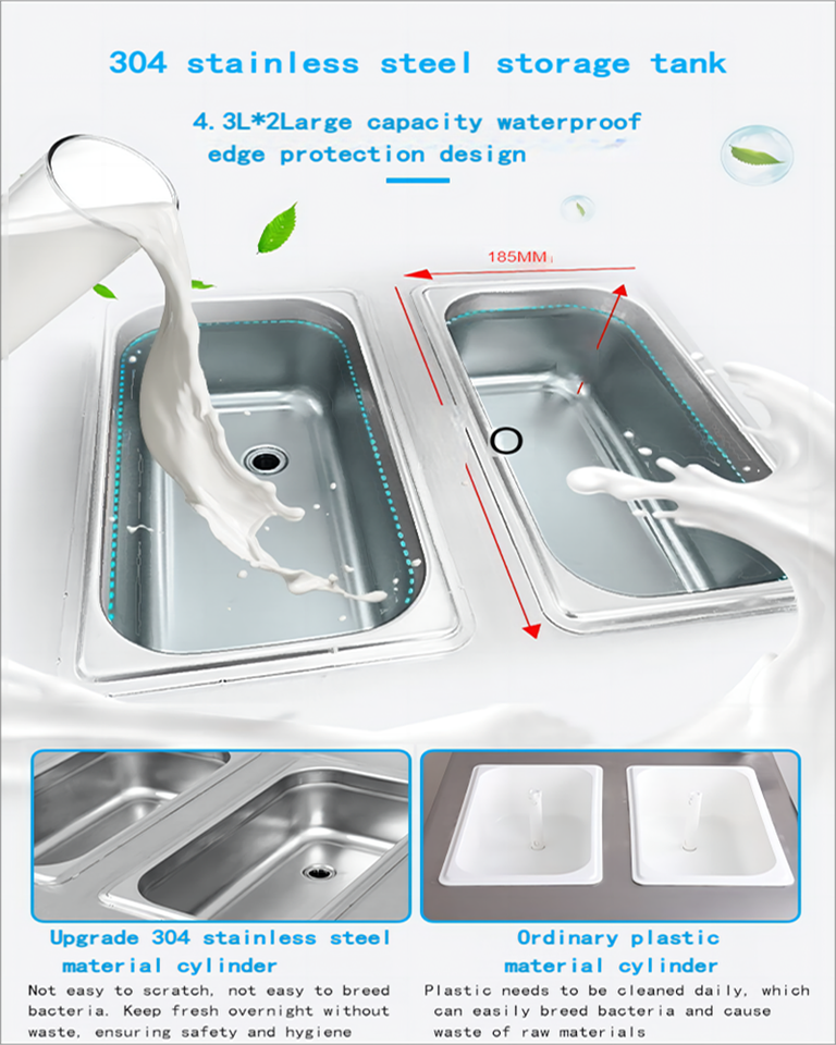 Commercial Automatic 3-Flavor DEBACK 220V Ice Cream Making Machine with Milk & Ice Cream Powder New Soft Serve Maker